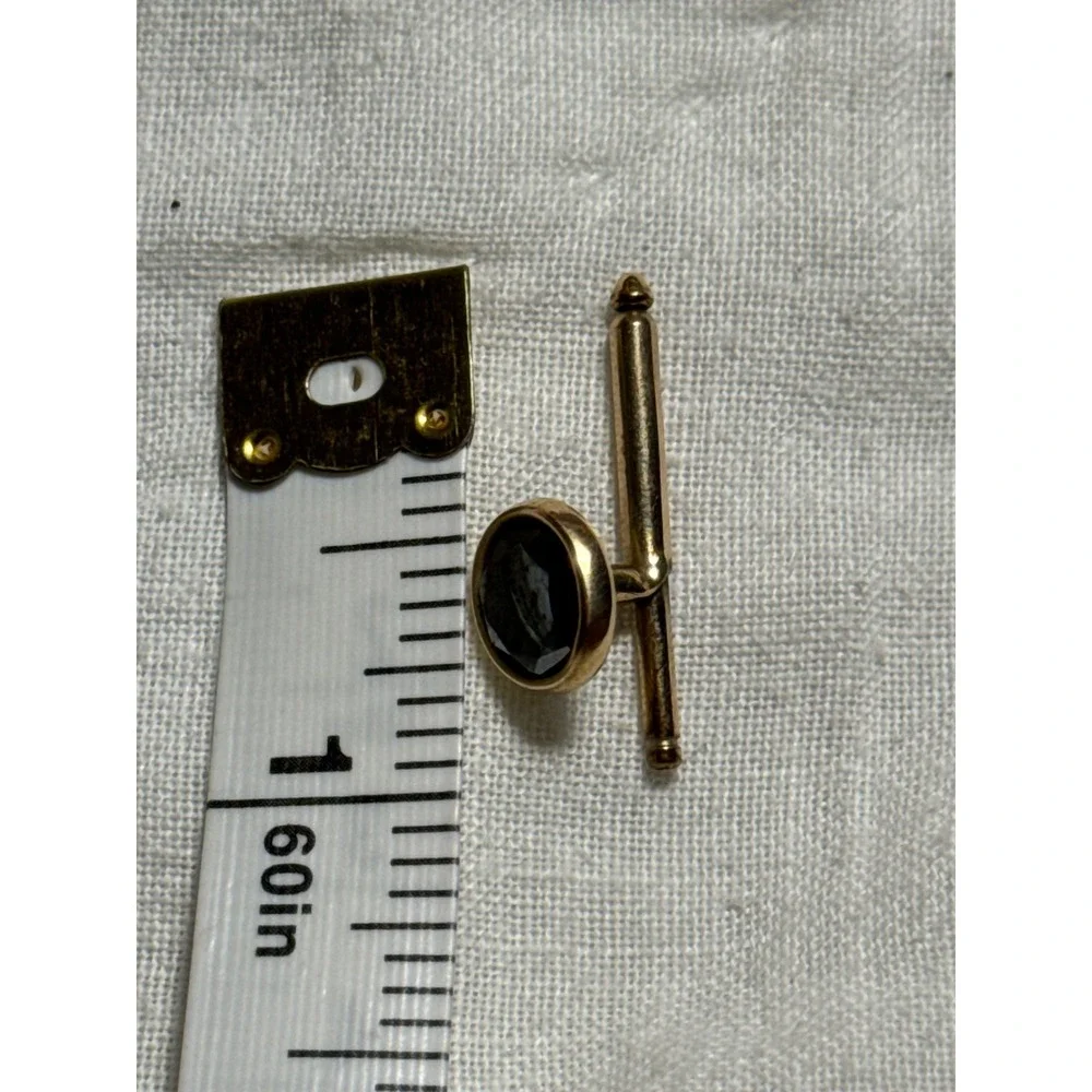 Vintage Destino 1/20 12K Gold Filled Black Onyx Tuxedo Shirt Studs Set of 3